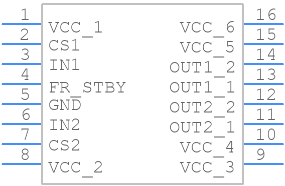 VND5T100LAS-E - STMicroelectronics - PCB symbol