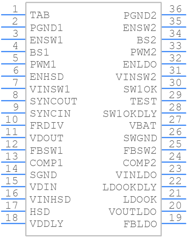 L5963U-KBX - STMicroelectronics - PCB symbol