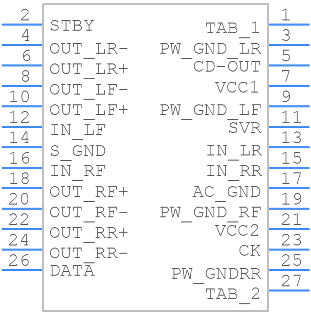 TDA7562BEP-HLX - STMicroelectronics - PCB symbol