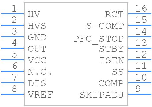 L6668TR - STMicroelectronics - PCB symbol