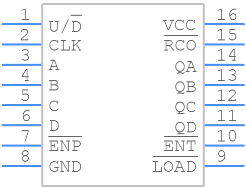 SN74LS169BD - Texas Instruments - PCB symbol