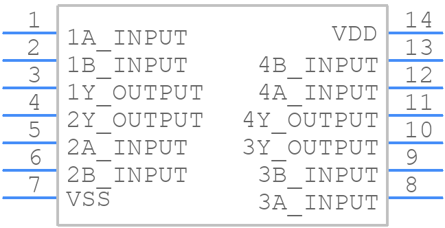 HCC4081BDG - STMicroelectronics - PCB symbol