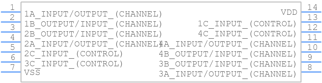 HCC4066BDG - STMicroelectronics - PCB symbol
