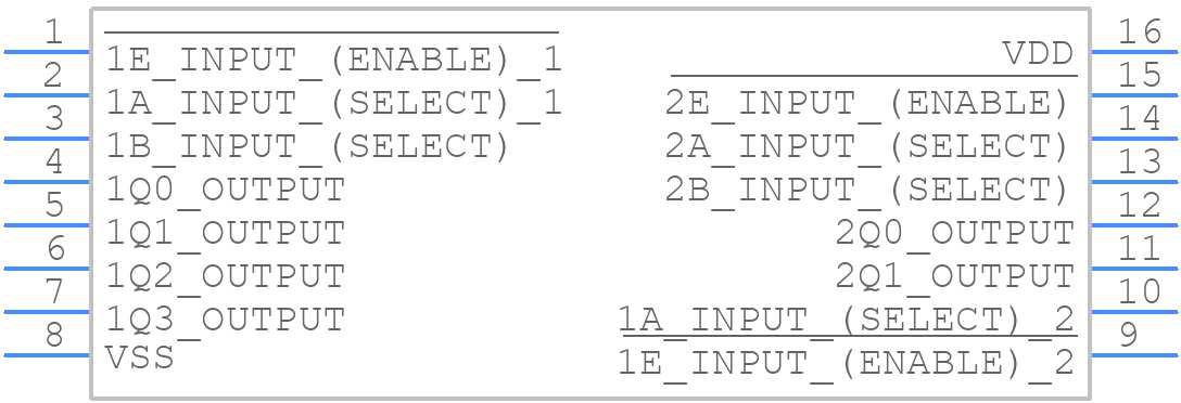 HCC4555BDG - STMicroelectronics - PCB symbol