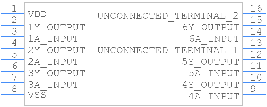 HCC4049UBDG - STMicroelectronics - PCB symbol