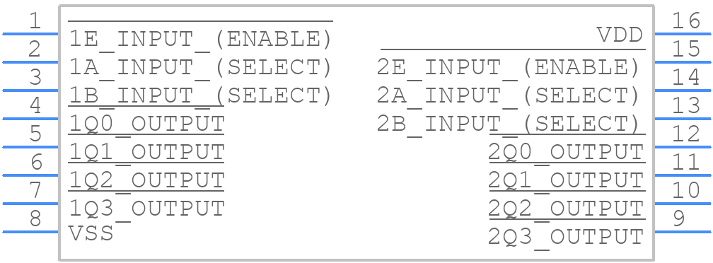 HCC4556BDG - STMicroelectronics - PCB symbol