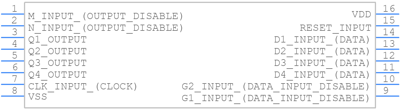 HCC4076BDG - STMicroelectronics - PCB symbol