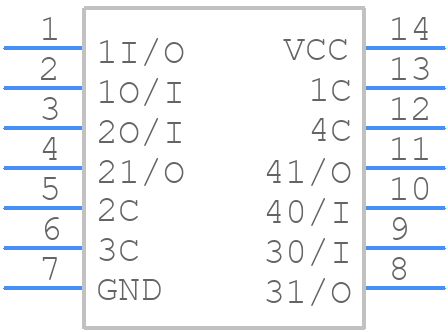 M54HC4066DG - STMicroelectronics - PCB symbol
