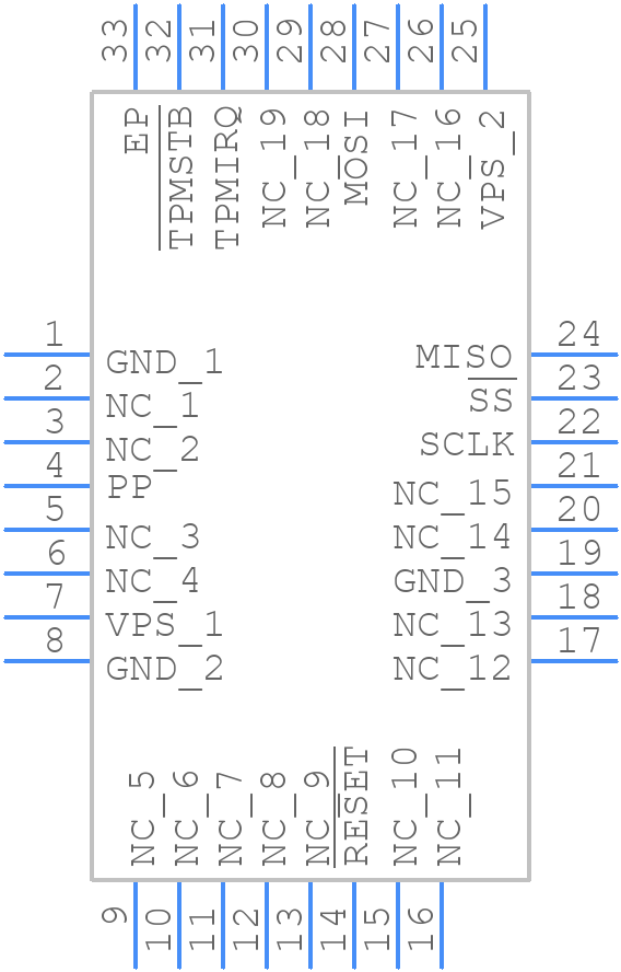 ST33TPM12SPIQFN - STMicroelectronics - PCB symbol
