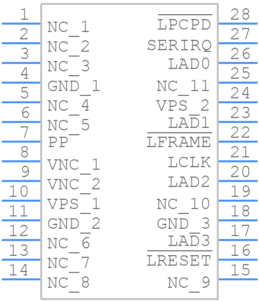 ST33TPM12LPCR28 - STMicroelectronics - PCB symbol