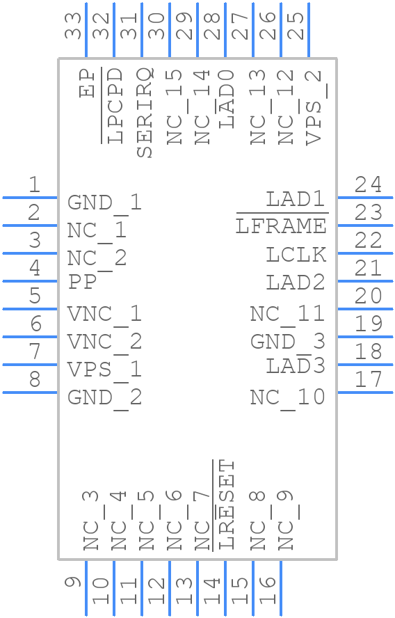 ST33TPM12LPCQFN - STMicroelectronics - PCB symbol