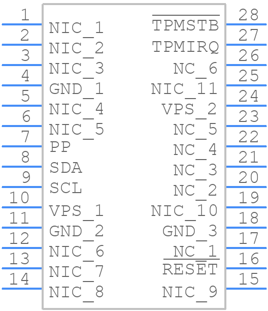 ST33TPM12I2CR28 - STMicroelectronics - PCB symbol