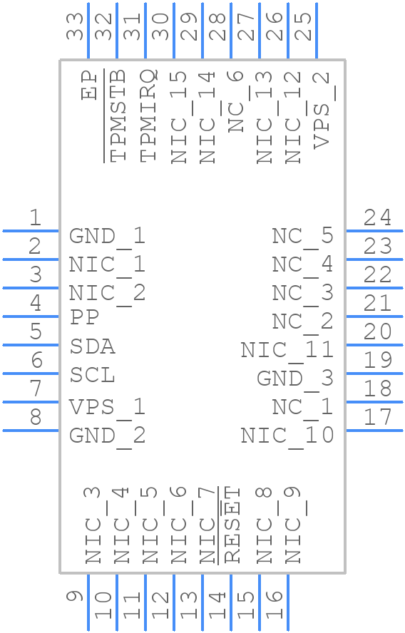 ST33TPM12I2CQFN - STMicroelectronics - PCB symbol