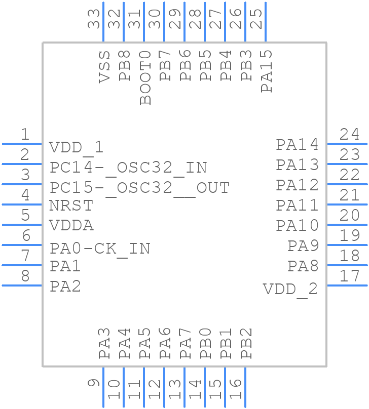 STM32L011K4U7 - STMicroelectronics - PCB symbol