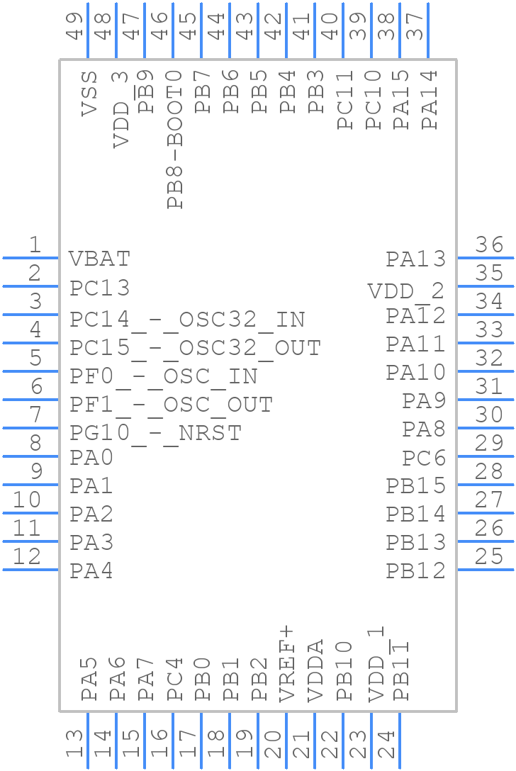 STM32G473CEU3F - STMicroelectronics - PCB symbol
