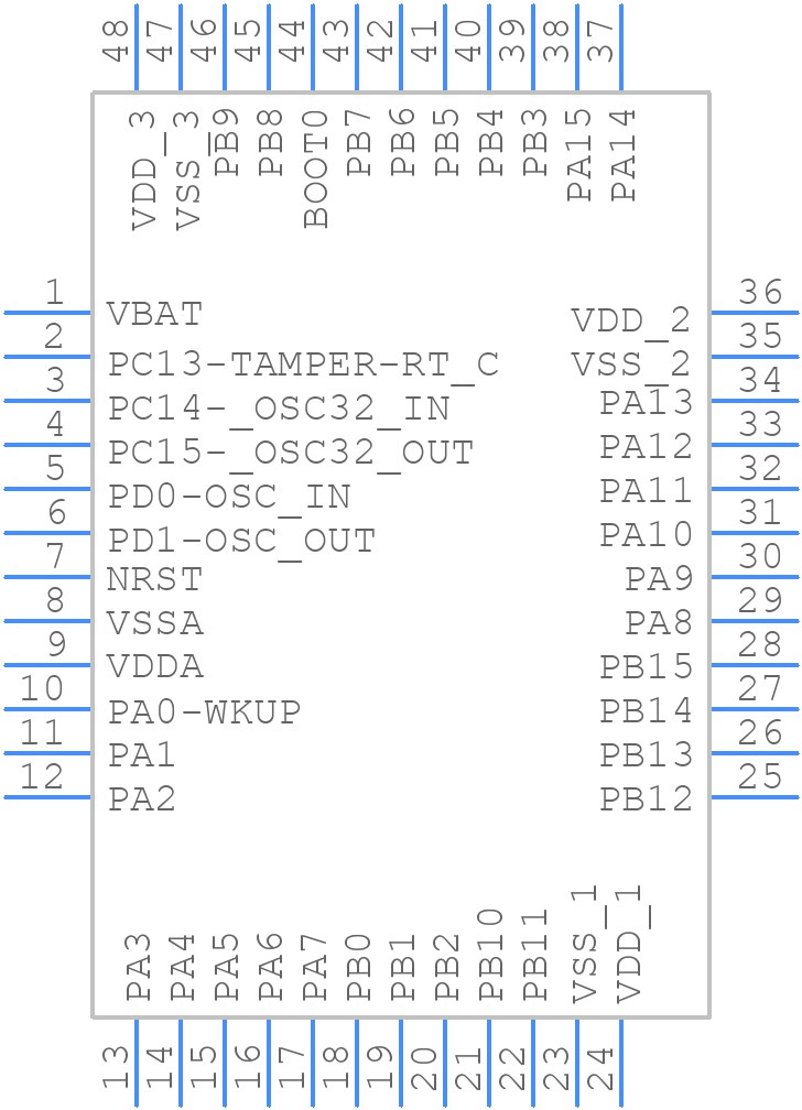 STM32F103C4T7A - STMicroelectronics - PCB symbol