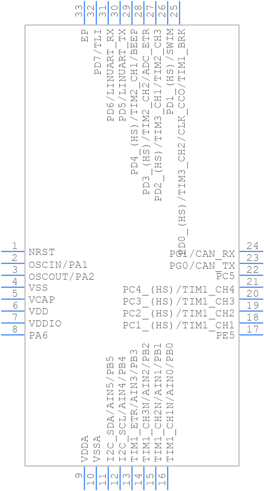 STM8AF5286UC - STMicroelectronics - PCB symbol