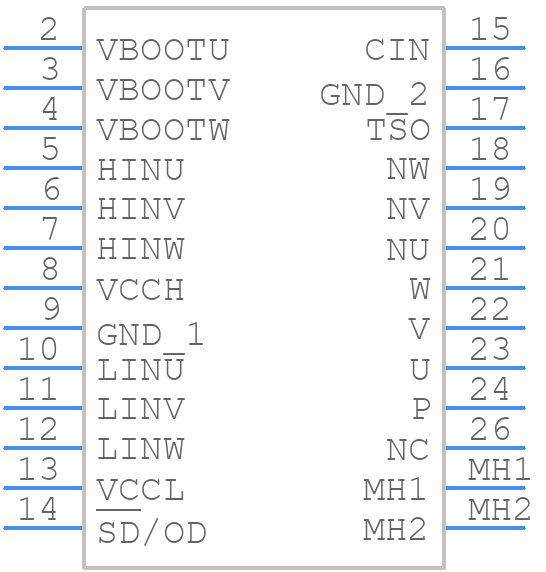 STGIF10CH60S-L - STMicroelectronics - PCB symbol