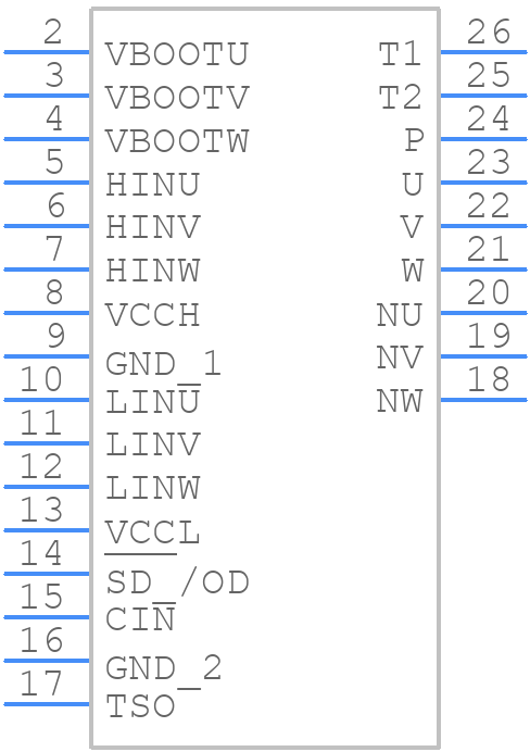 STGIF7CH60TS-LZ - STMicroelectronics - PCB symbol
