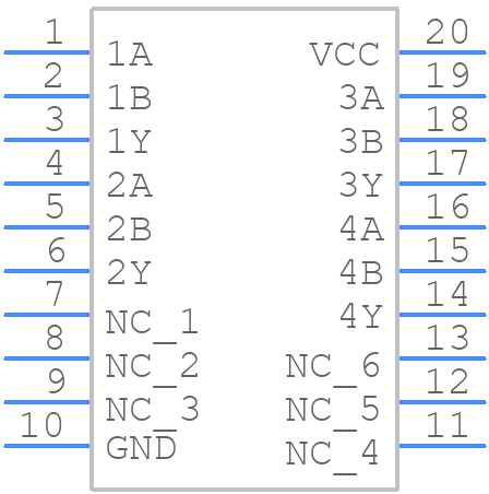 LEOAC00PT-D - STMicroelectronics - PCB symbol