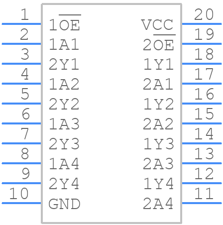 LEOAC244PT - STMicroelectronics - PCB symbol