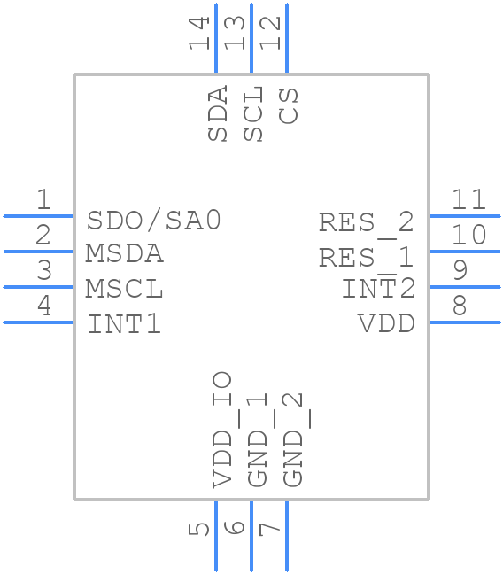 LSM6DSO16IS - STMicroelectronics - PCB symbol