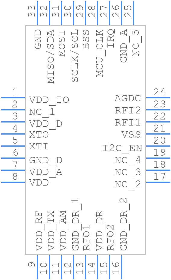 ST25R3917-AQFT - STMicroelectronics - PCB symbol