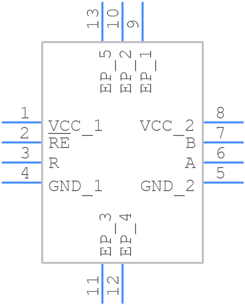 SN65MLVD3DRBT - Texas Instruments - PCB symbol
