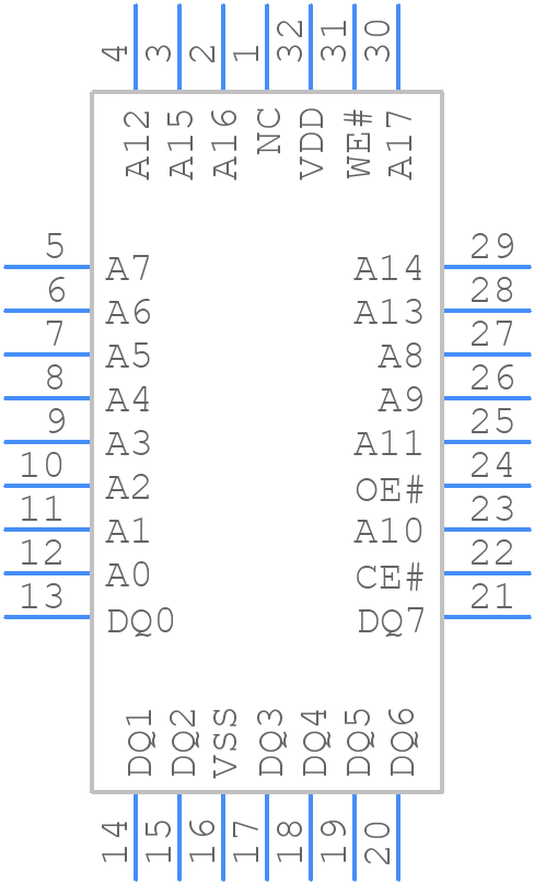 SST39SF020A-55-4C-NHE - Microchip - PCB symbol