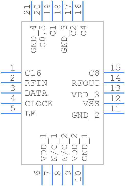 DAT-31R5A-SN+ - Mini-Circuits - PCB symbol