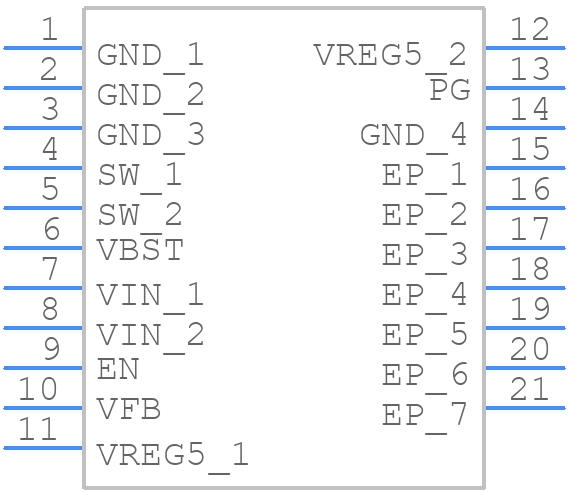 TPS56428RHLR - Texas Instruments - PCB symbol