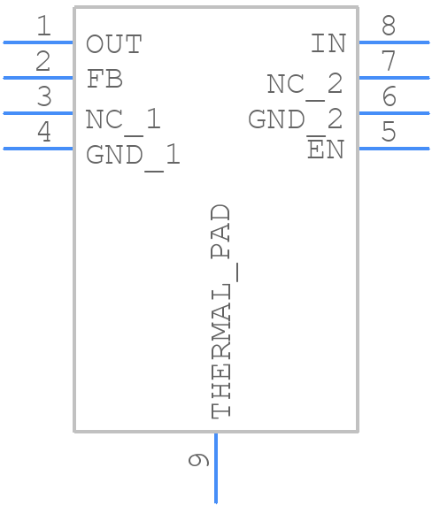 TLV76728DGNR - Texas Instruments - PCB symbol
