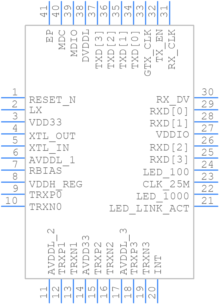 YT8511 - MotorComm - PCB symbol
