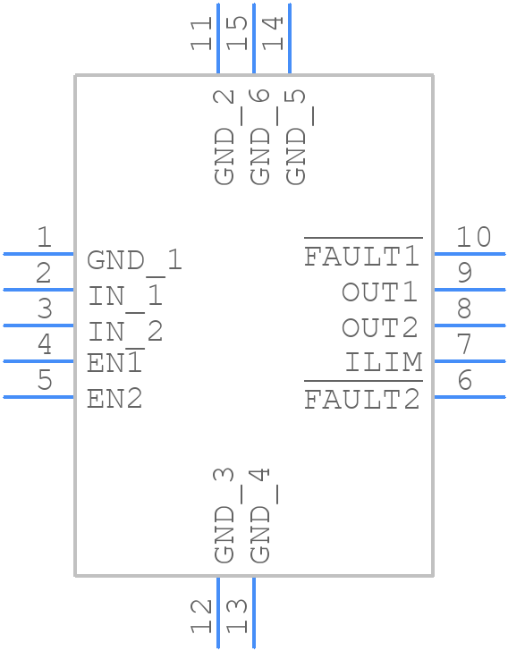 TPS2560DRCT - Texas Instruments - PCB symbol