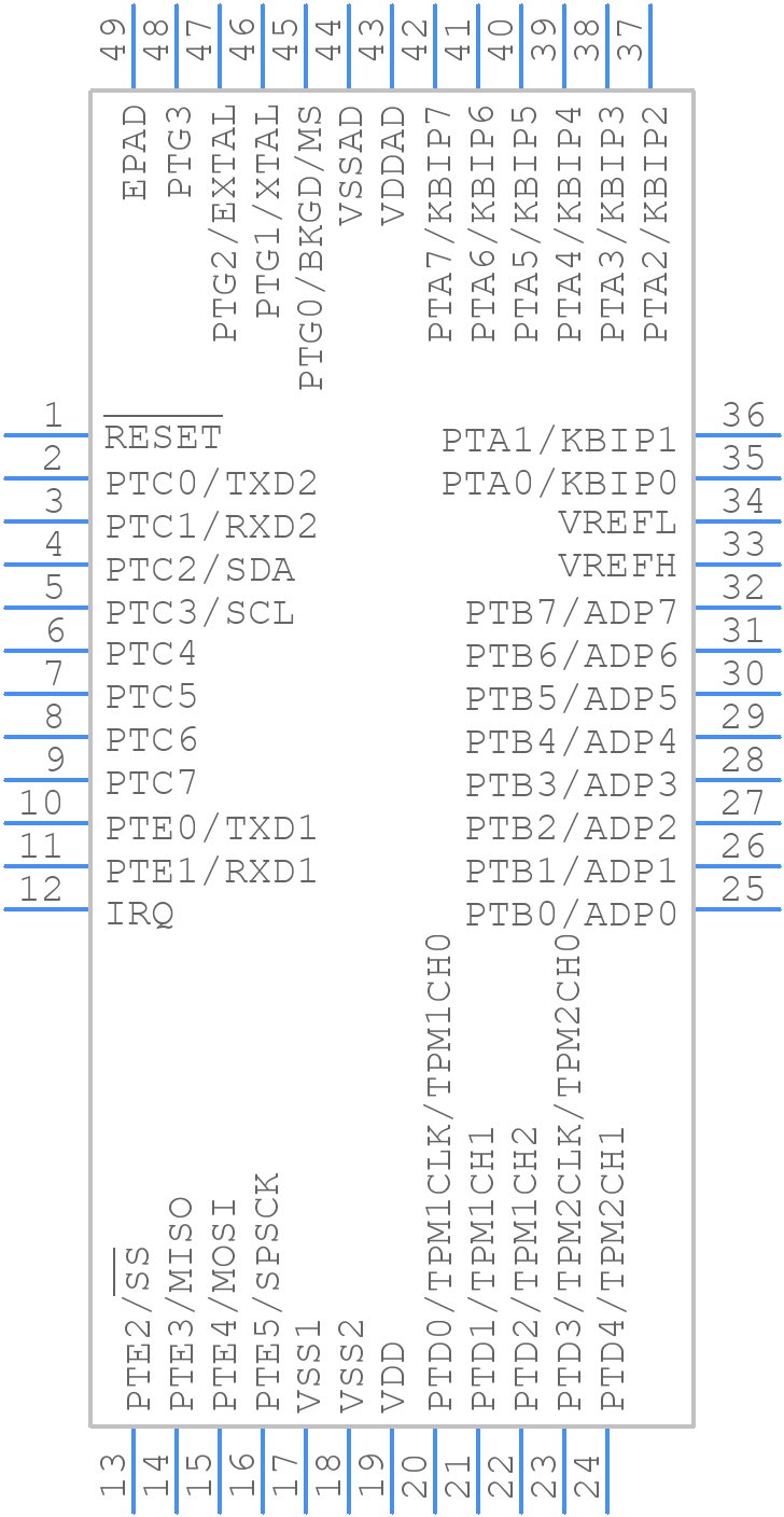 MC9S08GT16ACFDE - NXP - PCB symbol