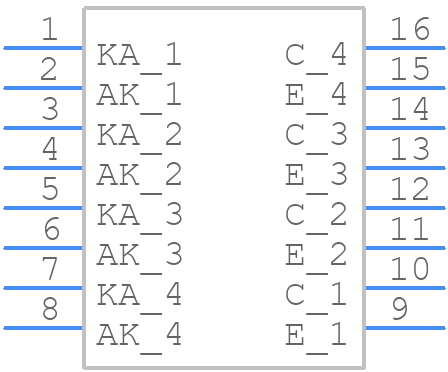 PS2505-4 - Isocom - PCB symbol