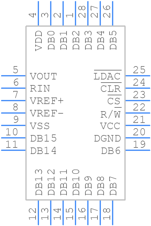 AD7846JPZ - Analog Devices - PCB symbol