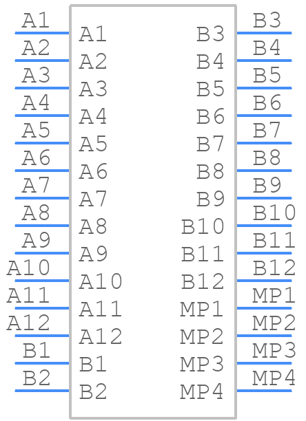 DX07S024WJ4R450 - JAE - PCB symbol