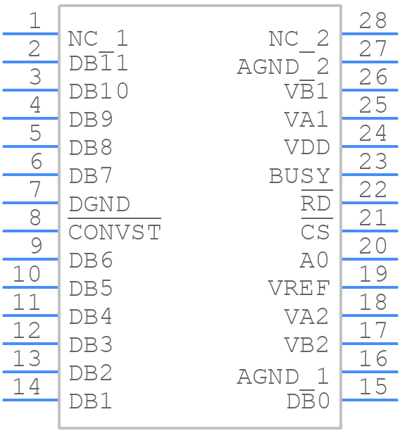 AD7862ANZ-10 - Analog Devices - PCB symbol