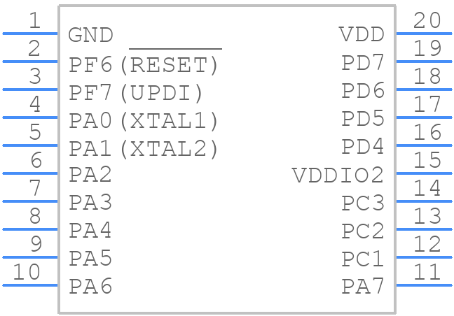 AVR16DD20-I/SO - Microchip - PCB symbol