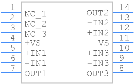 AD8073JNZ - Analog Devices - PCB symbol