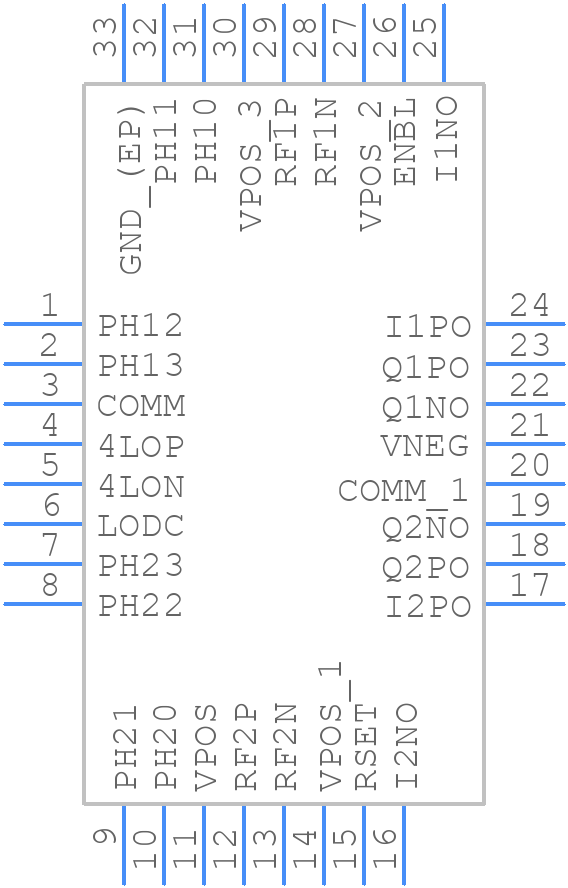 AD8333ACPZ-WP - Analog Devices - PCB symbol