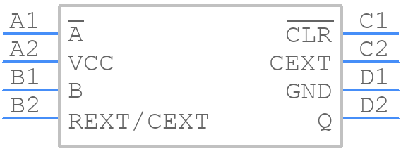 SN74LVC1G123YZPR - Texas Instruments - PCB symbol