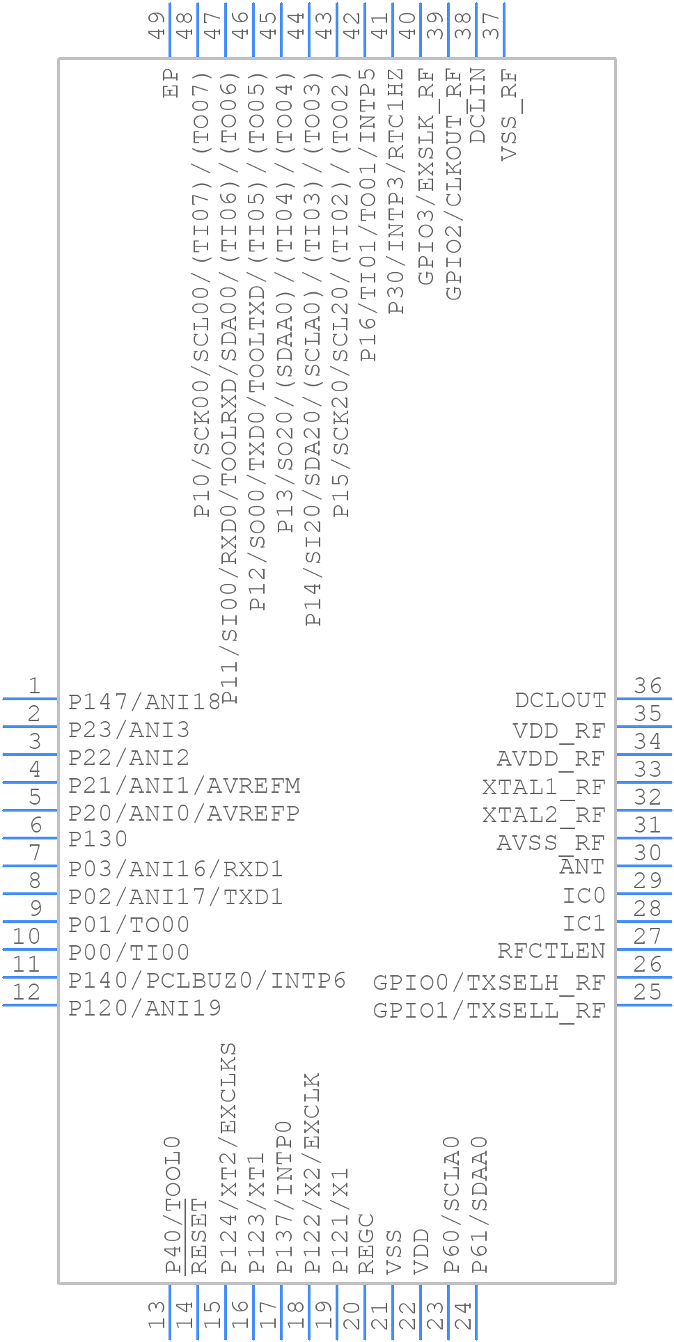 R5F11AGGDNB#20 - Renesas Electronics - PCB symbol