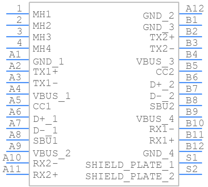 DX07S024XJ4R250 - JAE - PCB symbol