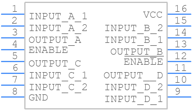 DS26C32ATN - Texas Instruments - PCB symbol