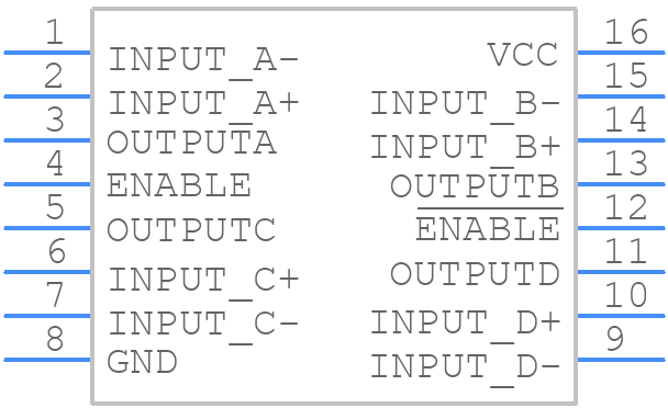 DS26C32ATN/NOPB - Texas Instruments - PCB symbol