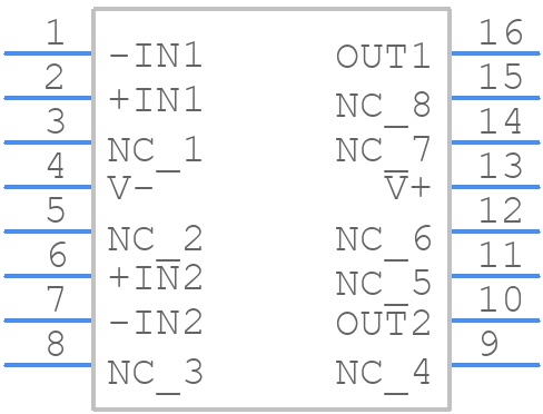 AD827JRZ-16-REEL - Analog Devices - PCB symbol