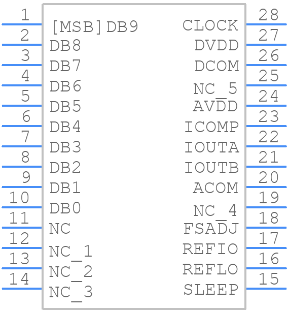 AD9750ARUZ - Analog Devices - PCB symbol