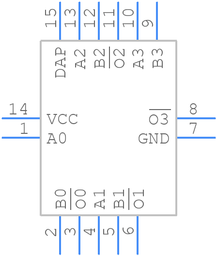 74LCX00BQX - onsemi - PCB symbol